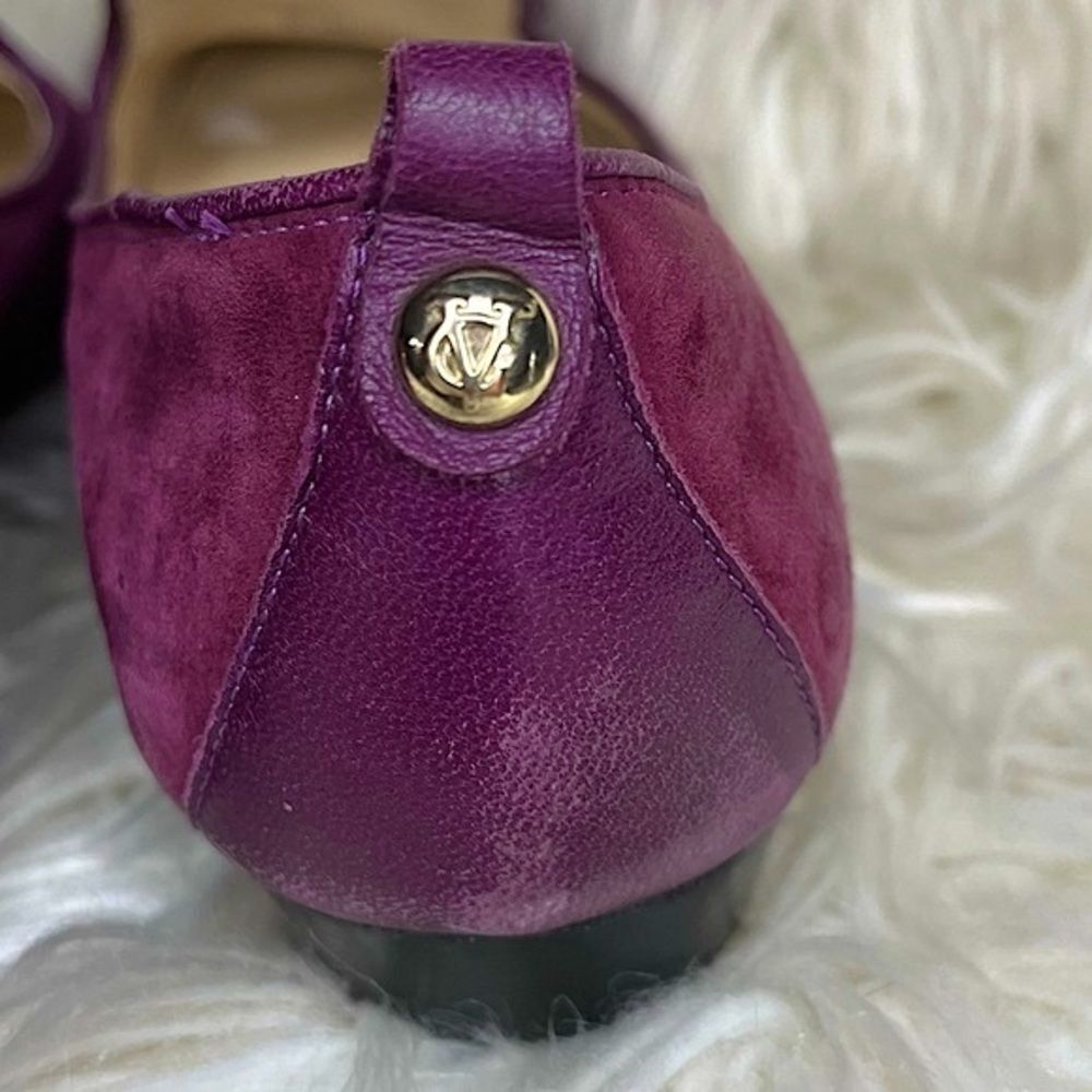 Vero Cuoio Purple Red Suede Slip On Flats with Tasle​​​ - Picture 10 of 15